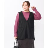 ブラック(94) | 【大きいサイズ/soso×eur3】Vネックベスト | eur3