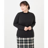 ブラック(94) | 【大きいサイズ】ハイネック長袖カットソー | eur3