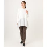 【大きいサイズ】異素材ドッキングカットソー | eur3 | 詳細画像3 