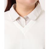 【大きいサイズ】レイヤード風ボウタイトップス | eur3 | 詳細画像11 