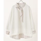 【大きいサイズ】レイヤード風ボウタイトップス | eur3 | 詳細画像14 