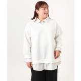 【大きいサイズ】レイヤード風ボウタイトップス | eur3 | 詳細画像18 