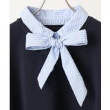 【大きいサイズ】レイヤード風ボウタイトップス | eur3 | 詳細画像2 