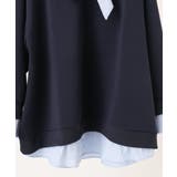 【大きいサイズ】レイヤード風ボウタイトップス | eur3 | 詳細画像3 