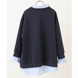 【大きいサイズ】レイヤード風ボウタイトップス | eur3 | 詳細画像8 