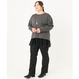 【大きいサイズ】ダンボールカットソー×レースインナーセット | eur3 | 詳細画像34 