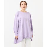 ラベンダー(60) | 【大きいサイズ】ダンボールバックフレアトップス | eur3