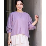 ラベンダー(60) | 【大きいサイズ】チュールデザインカットソー | eur3