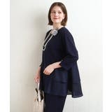 【大きいサイズ/セットアップ対応】カットジョーゼットバックティアードカットソー | eur3 | 詳細画像1 