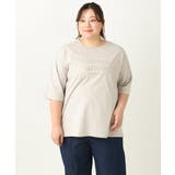 【大きいサイズ】ドロップショルダーロゴTシャツ | eur3 | 詳細画像2