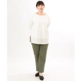 【大きいサイズ】裾ストライプカットソー | eur3 | 詳細画像15 