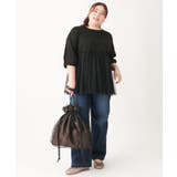 【大きいサイズ】チュールギャザーコンビチュニック | eur3 | 詳細画像18 