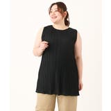 【大きいサイズ/soso×eur3】Tシャツ×プリーツタンクトップセット | eur3 | 詳細画像15 