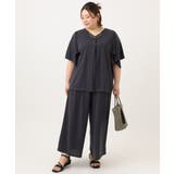 【大きいサイズ/セットアップ対応】接触冷感ジャージーVネックカットソー | eur3 | 詳細画像18 