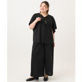 【大きいサイズ/セットアップ対応】接触冷感ジャージーVネックカットソー | eur3 | 詳細画像22 