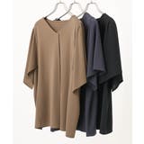 【大きいサイズ/セットアップ対応】接触冷感ジャージーVネックカットソー | eur3 | 詳細画像23 