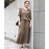 【大きいサイズ/セットアップ対応】接触冷感ジャージーVネックカットソー | eur3 | 詳細画像3 