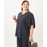 【大きいサイズ/セットアップ対応】接触冷感ジャージーVネックカットソー | eur3 | 詳細画像8 