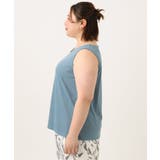 【大きいサイズ/接触冷感】ラウンドネックテレコタンクトップ | eur3 | 詳細画像3 