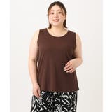 【大きいサイズ/接触冷感】ラウンドネックテレコタンクトップ | eur3 | 詳細画像9 