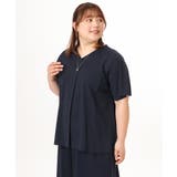 【大きいサイズ/接触冷感/セットアップ対応】Vネックジャージートップス | eur3 | 詳細画像3