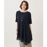 【大きいサイズ/ 接触冷感】シアーヘムイレヘムトップス | eur3 | 詳細画像2
