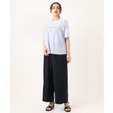 【大きいサイズ】ギャザー切り替えストライプカットソー | eur3 | 詳細画像2 