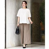 【大きいサイズ】ギャザー切り替えストライプカットソー | eur3 | 詳細画像22 