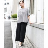 【大きいサイズ】ギャザー切り替えストライプカットソー | eur3 | 詳細画像5 