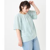 ライトグリーン(30) | 【大きいサイズ/a.v.v×eur3】リーフレーススリーブトップス | eur3