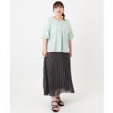 【大きいサイズ/接触冷感】Vネックシルケット天竺カットソー | eur3 | 詳細画像12 