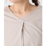 【大きいサイズ/接触冷感】Vネックシルケット天竺カットソー | eur3 | 詳細画像16 