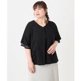 【大きいサイズ/接触冷感】Vネックシルケット天竺カットソー | eur3 | 詳細画像24 