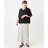 【大きいサイズ/接触冷感】Vネックシルケット天竺カットソー | eur3 | 詳細画像26 