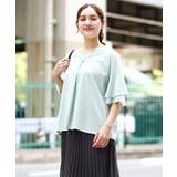 【大きいサイズ/接触冷感】Vネックシルケット天竺カットソー | eur3 | 詳細画像8 