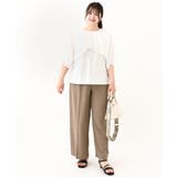 【大きいサイズ/a.v.v×eur3】シフォンケープレイヤードトップス | eur3 | 詳細画像14 