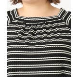 【大きいサイズ】ワッフルボーダーチュニック | eur3 | 詳細画像12 