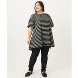 【大きいサイズ】ワッフルボーダーチュニック | eur3 | 詳細画像17 