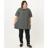 【大きいサイズ】ワッフルボーダーチュニック | eur3 | 詳細画像19 