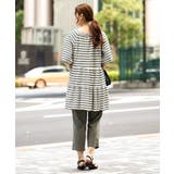 【大きいサイズ】ワッフルボーダーチュニック | eur3 | 詳細画像4 