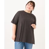 ダークグレー | 【大きいサイズ】バックフレアロゴTシャツ | eur3