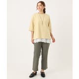 【大きいサイズ/接触冷感】UVカットロールアップスリーブカットソー | eur3 | 詳細画像3
