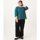【大きいサイズ/接触冷感/UVカット】Vネック裾シア―カットソー | eur3 | 詳細画像14