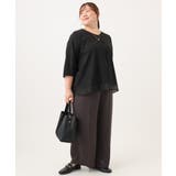 【大きいサイズ/接触冷感/UVカット】Vネック裾シア―カットソー | eur3 | 詳細画像25