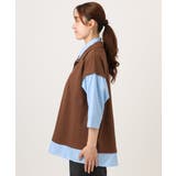 【WEB先行販売】【大きいサイズ】シャツレイヤードトップス | eur3 | 詳細画像9