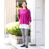 【大きいサイズ/接触冷感】ねじり袖コットントップス | eur3 | 詳細画像11 