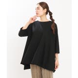 ブラック(94) | 【大きいサイズ】イレヘムコットンチュニック | eur3