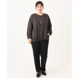 【大きいサイズ】シャンブレーストライプカットソー | eur3 | 詳細画像24 