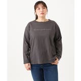 【大きいサイズ】コットンロゴ長袖Tシャツ | eur3 | 詳細画像16