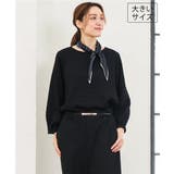 ブラック | 【大きいサイズ】千鳥ジャカードカットソー | eur3